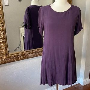 Lush Purple Short Sleeve Shift Dress